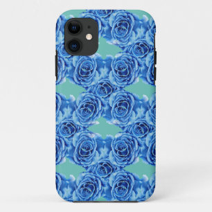 Romantic blue rose iPhone 11 case