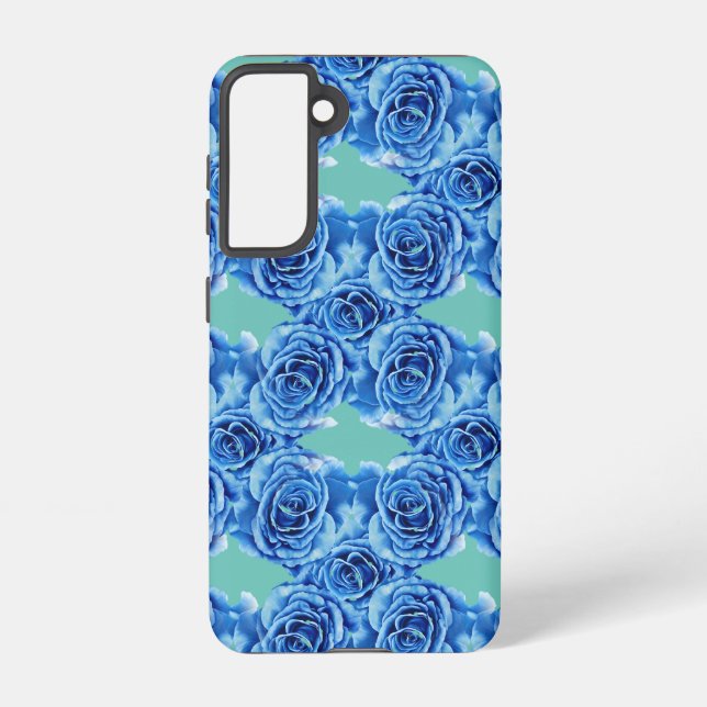 Romantic blue rose samsung galaxy s21 case (Back)