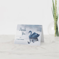 Romantic Blue Swan Wedding