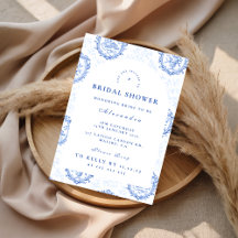 Romantic Blue Toile Garden Bridal Shower