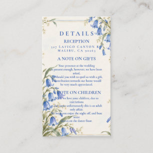 Romantic Bluebell Garden Wedding Enclosure Card