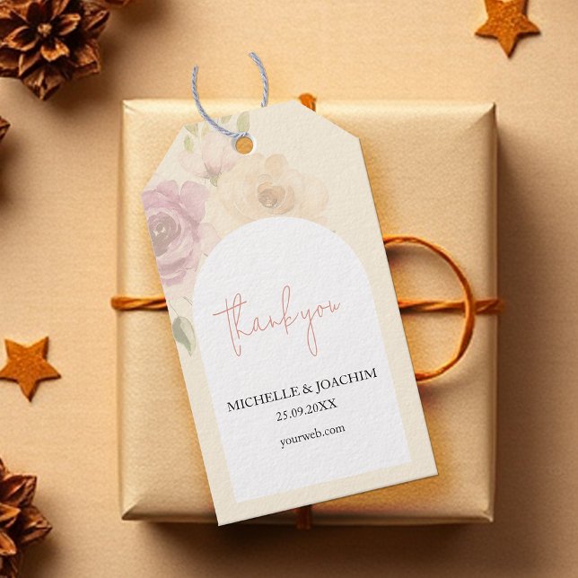 Romantic Blush Boho Floral Watercolor Gift Tags (Creator Uploaded)