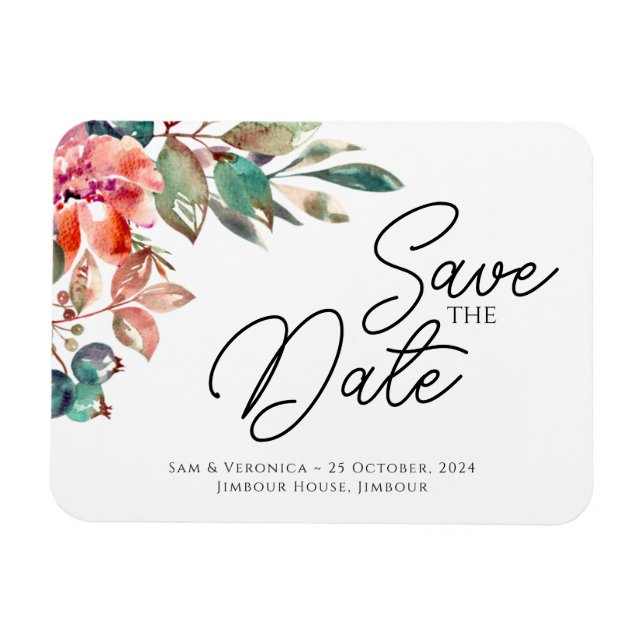 Romantic Blush Mauve Horizontal Save the Date  Magnet (Horizontal)