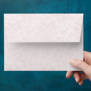 Romantic Blush Pink Floral Envelope