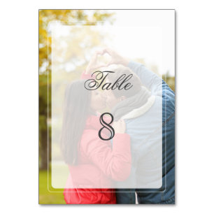 Romantic Blush Pink Floral Gold Frame Table Number