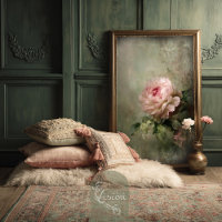 Romantic Blush Pink Rose Vintage Damask Floral