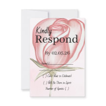 Romantic Blush Pink Watercolor Rose 