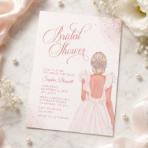 Romantic Blush Pink Wedding Dress Bridal Shower