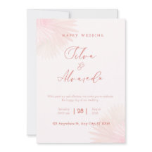 🌸 Romantic Blush Pink Wedding Invitation