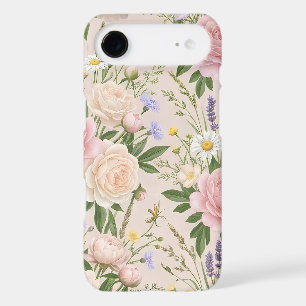 Romantic Blush Rose Garden Floral Pattern