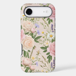 Romantic Blush Rose Garden Floral Pattern