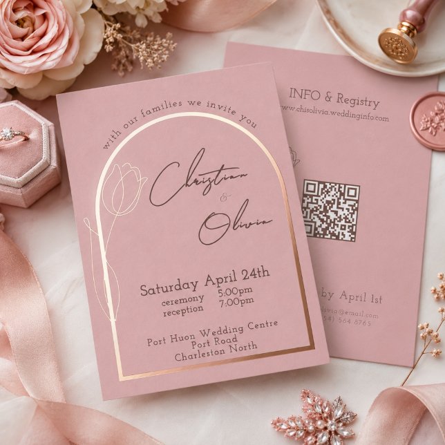 Romantic Blush Tulip Wedding Rose Gold (Creator Uploaded)
