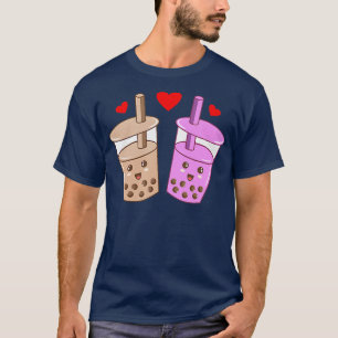 Romantic Boba Bubble Kawaii Tea Graphic Premium T-Shirt