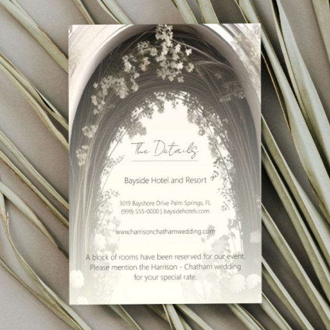Romantic Boho Botanical Arch Wedding Enclosure Card (Romantic Boho Botanical Arch Wedding Enclosure Card)