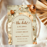 Romantic Boho Rust Ivory Floral Save The Date Invitation<br><div class="desc">✅ For matching items search 213W in my collections ✅ Want to be trendy? This elegant watercolor boho wedding invitation blends warm terracotta and soft ivory flowers with delicate sage leaves for a truly romantic, modern feel. Perfect for couples who love earthy tones and organic elegance, this design brings together...</div>