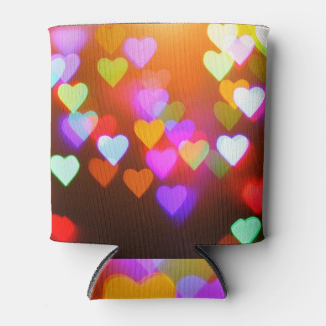 Romantic Bokeh: Love-Filled Background Can Cooler (Front)