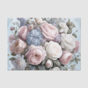 Romantic Botanical Elegance Victorian Flowers Tissue Paper