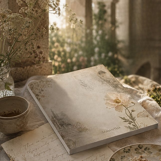 Romantic Botanical Ephemera Garden Collage Notepad (Creator Uploaded)