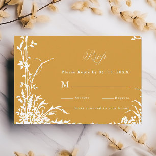 Romantic Botanical Garden Wedding Amber RSVP Card
