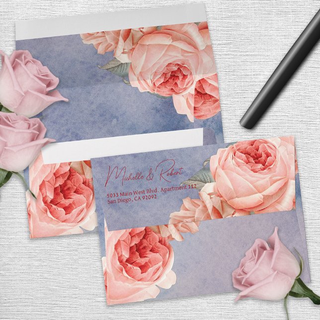 Romantic Botanical Watercolor Floral Wedding  Envelope (Creator Uploaded)
