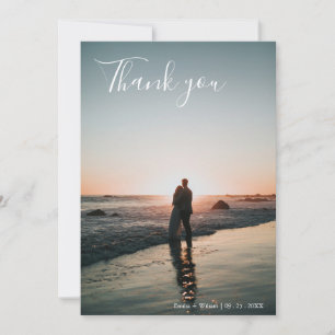 Romantic Botanical Wildflower Wedding Thank You Card