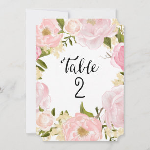 Romantic Botanicals   Table Numbers