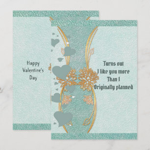 Romantic Boyfriend Teal Blue Floral Vase Valentine