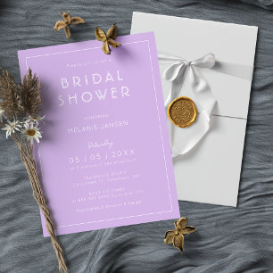 Romantic Bridal Shower Invitation : Elegance Lilac