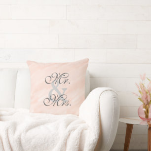Romantic Bride Groom Blush Reversible Pillow