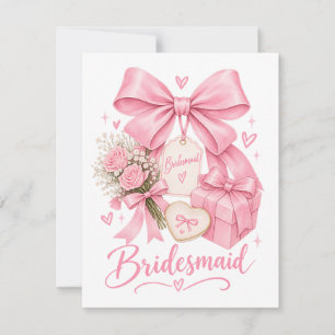 Romantic Bridesmaid Gift, Bridal Party Graphic Tee Invitation