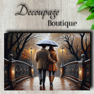 Romantic Bridge Walk Decoupage Tissue Paper