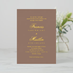 Romantic Brown Elegant Wedding