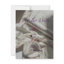 Romantic Budget Wedding Save the Date Card
