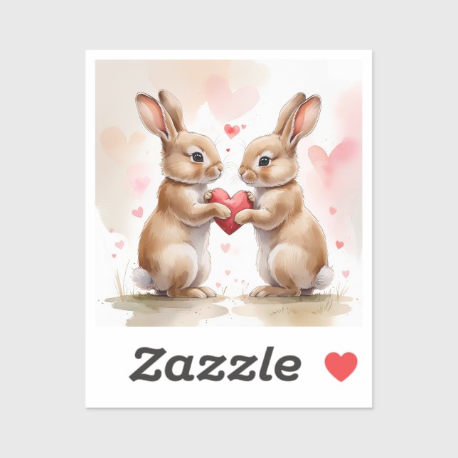 Romantic Bunny Card (Sheet)