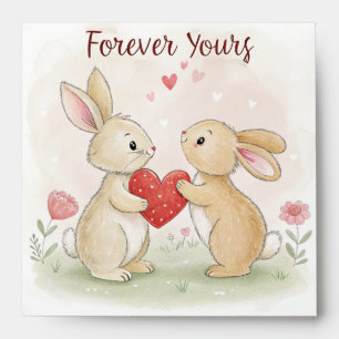 Romantic Bunny Card – Forever Yours Envelope