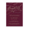 Romantic Burgundy Calligraphy Reception