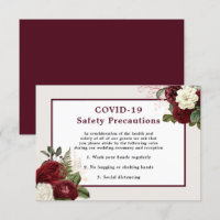Romantic Burgundy Floral Wedding COVID-19 Safety