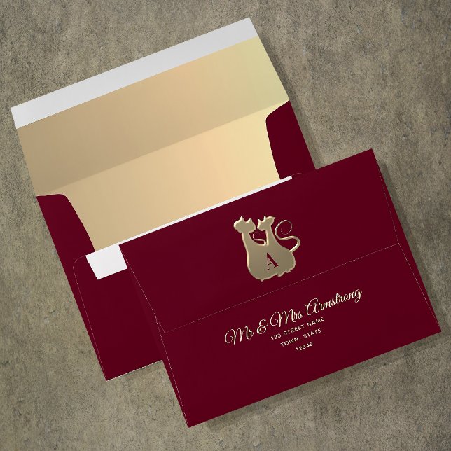Romantic Burgundy Wedding Envelope (Creator Uploaded)