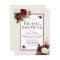 Romantic Burgundy White Flowers Bridal Shower