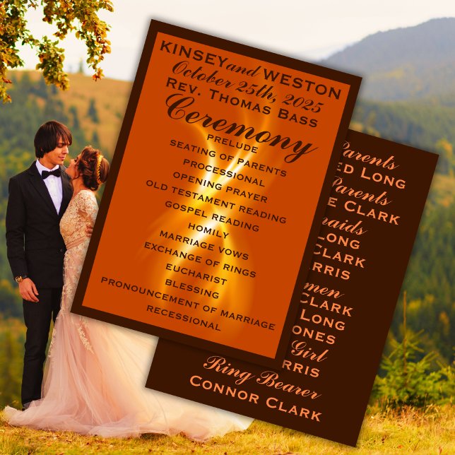 Romantic Burning Flame Wedding Program (Creator Uploaded)
