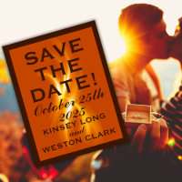 Romantic Burning Flame Wedding Save-the-Date
