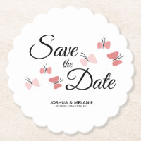 Romantic Butterflies Pink Save the Dates 