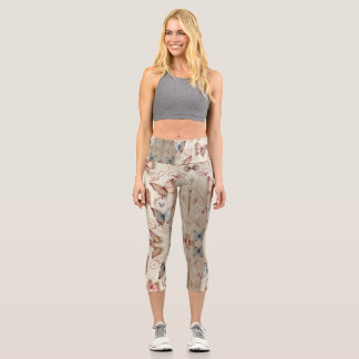 Romantic Butterfly  Capri Leggings