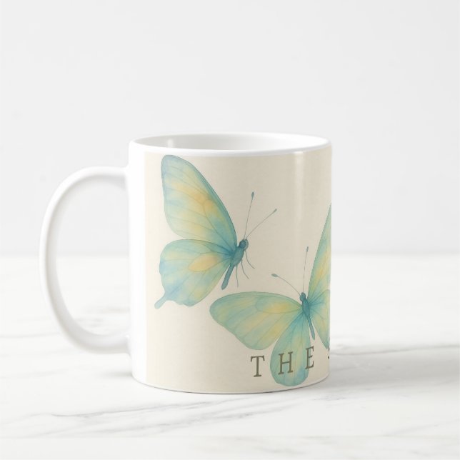 Romantic Butterfly Garden – Floating Mugs in Bloom (Left)