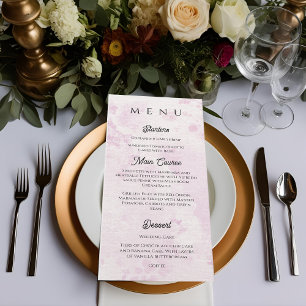 Romantic Café Illustration Wedding Dinner  Menu