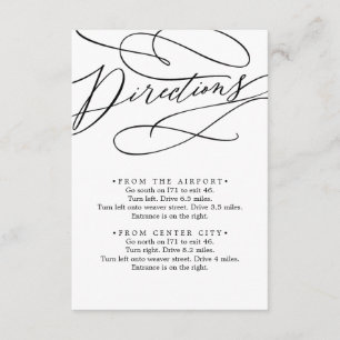 Romantic Calligraphy Directions Enclosure Card