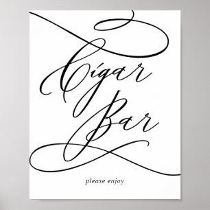 Romantic Calligraphy   Flourish Cigar Bar Sign