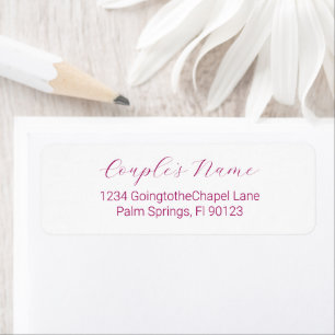 Romantic Calligraphy Magenta Return Address Return Address Label