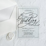 Romantic Calligraphy Modern Simple Elegant Wedding Acrylic Invitations<br><div class="desc">These romantic calligraphy modern simple elegant wedding acrylic invitations are perfect for a simple wedding.

The modern classic design features a frame,  fancy swirls and whimsical flourishes with gorgeous elegant hand lettered typography.</div>