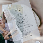 Romantic Calligraphy Simple Classic Modern Wedding Vellum Invitations<br><div class="desc">These romantic calligraphy simple classic modern wedding vellum invitations are perfect for a simple wedding.

The modern classic design features fancy swirls and whimsical flourishes with gorgeous elegant hand lettered typography.

This listing is for the vellum card layer only. Photo card sold separately here: https://www.zazzle.com/256175176992021211</div>